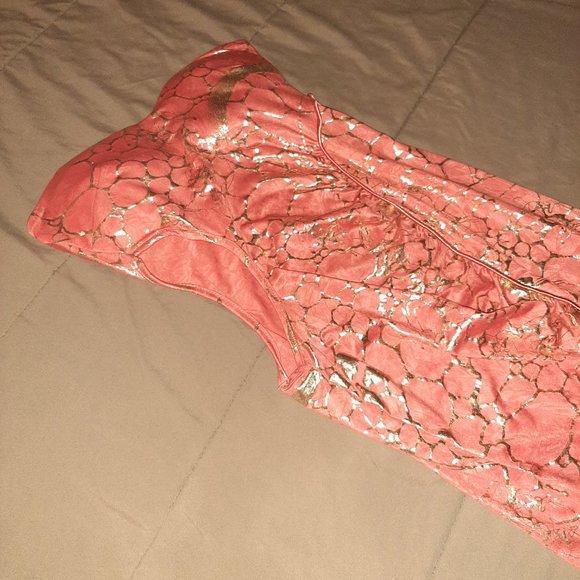 Coral Cut Out Tube Mini with Gold Detail - Picture 3 of 3